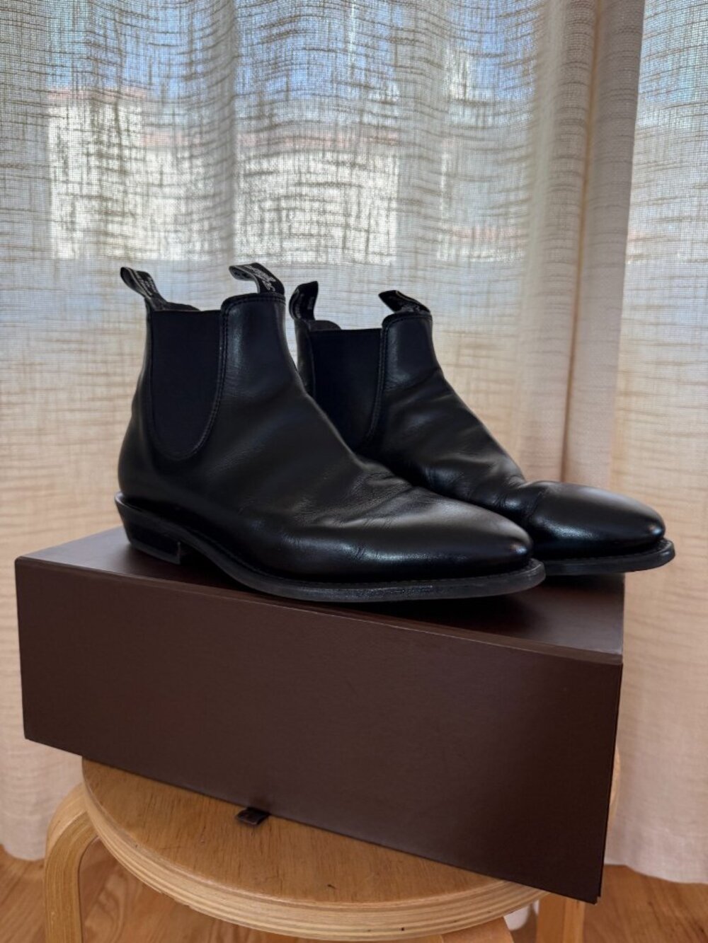 R.M. Williams Adelaide Rubber Sole Black Boot 9E